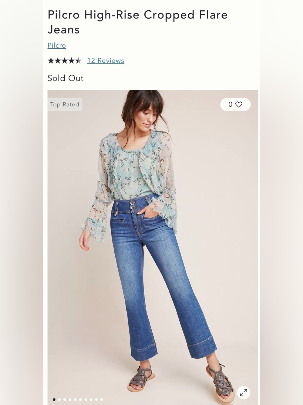 Anthropologie Pilcro HighRise Cropped Flare